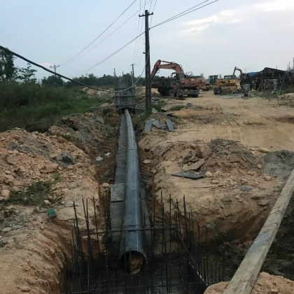 Thi công cấp thoát nước dự án