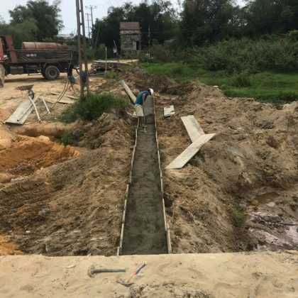Thi công cấp thoát nước dự án